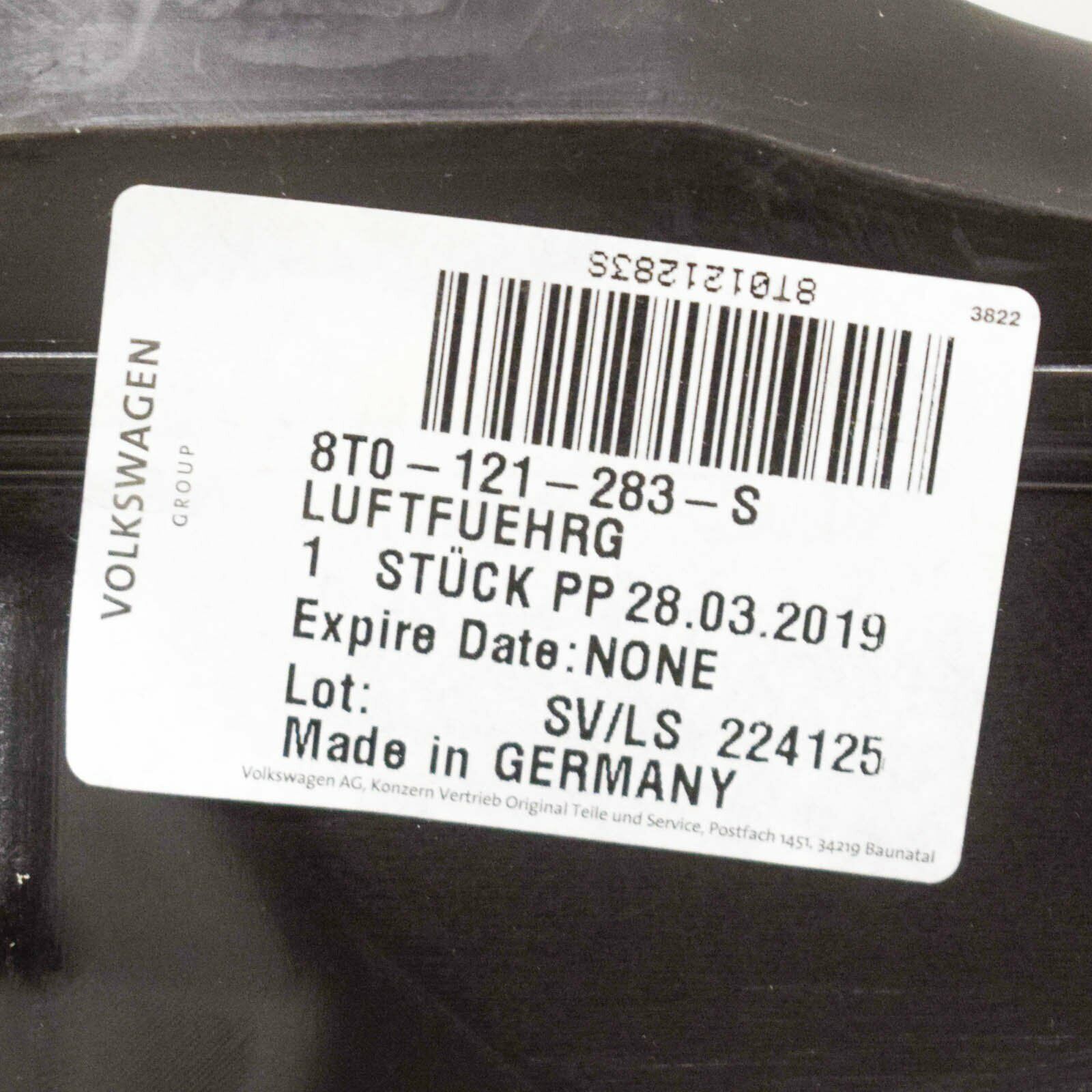 NEW AUDI A5 8T S5 LEFT AIR DUCT 8T0121283S 9 NEW AUDI A5 8T S5 LEFT AIR DUCT 8T0121283S - Image 9