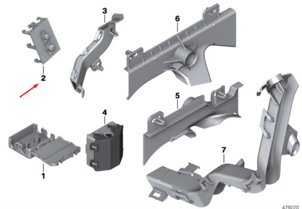NEW BMW 1 F20 PLUG IN CONNECTION BRACKET 61135A11687 5A11687 2011 ORIGINAL - Image 7