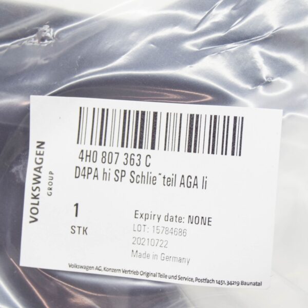 NEW AUDI A8 D4 REAR BUMPER LEFT CLOSING ELEMENT 4H0807363C ORIGINAL - Image 7