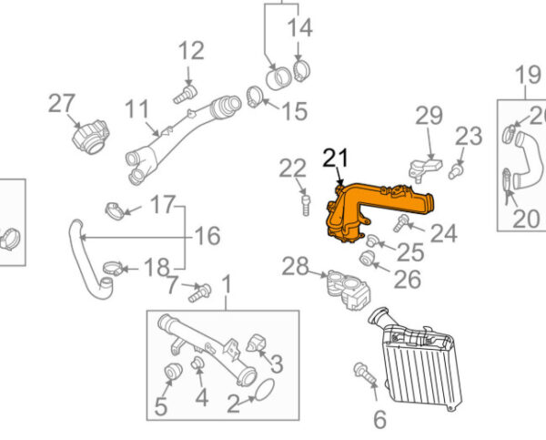 NEW AUDI Q7 4L CHARGE AIR COOLER PIPE HOSE 7L6145770AD ORIGINAL - Image 7