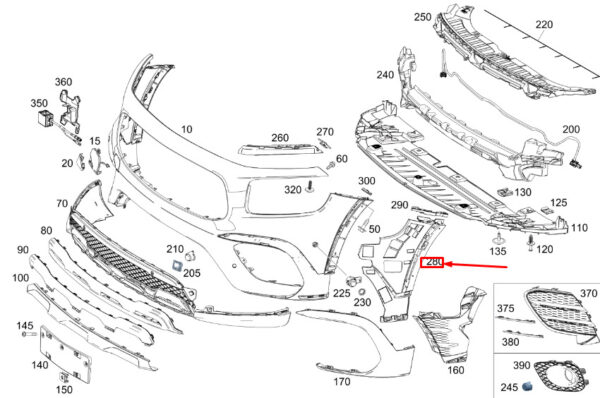 NEW MERCEDES-BENZ GLB X247 FRONT RIGHT BUMPER BASIC CARRIER A2478858802 ORIGINAL - Image 7