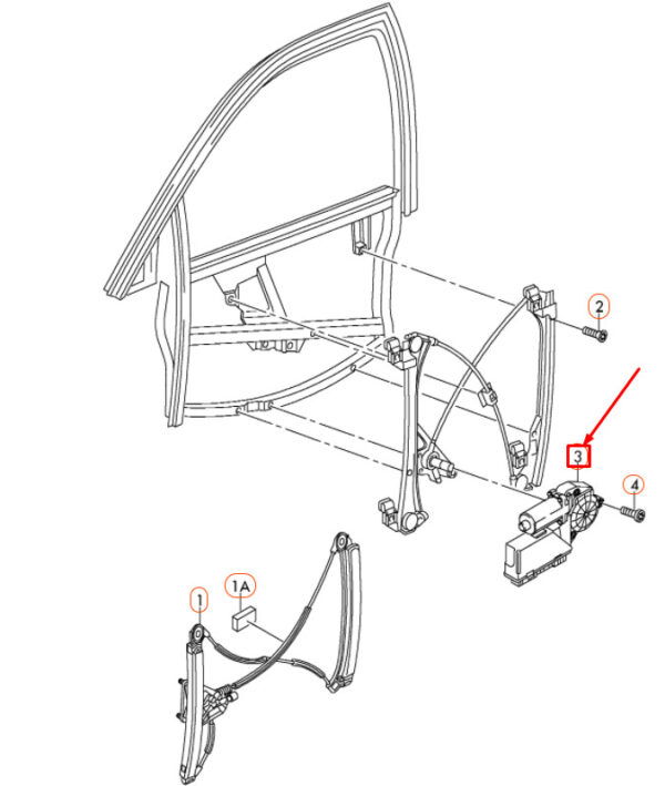 NEW AUDI A3 8P FRONT LEFT DOOR WINDOW REGULATOR MOTOR LHD 8P0959801G ORIGINAL - Image 6