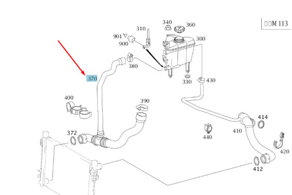 NEW MERCEDES-BENZ SLK R171 RADIATOR BOTTOM HOSE A1715010482 ORIGINAL - Image 7