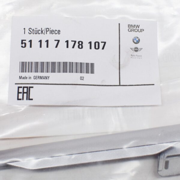 NEW BMW 5 E60 FRONT BUMPER LEFT SIDE NVC / ACC2 TRIM BAR 51117178107 ORIGINAL - Image 7