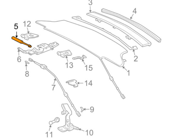 NEW MERCEDES-BENZ SL R230 REAR BOOTLID SHOCK ABSORBER A2307900079 ORIGINAL - Image 7