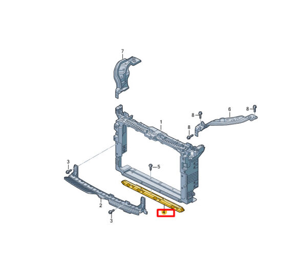NEW VOLKSWAGEN T-ROC A11 RADIATOR FRONT LOWER ADAPTER 2GM805216A ORIGINAL - Image 7