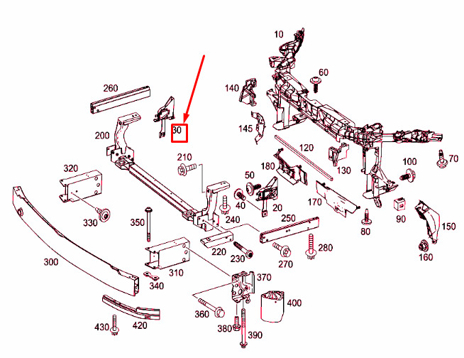 NEW MERCEDES-BENZ CLA C117 FRONT BUMPER RIGHT SUPPORT A2466210234 7 NEW MERCEDES-BENZ CLA C117 FRONT BUMPER RIGHT SUPPORT A2466210234 - Image 7