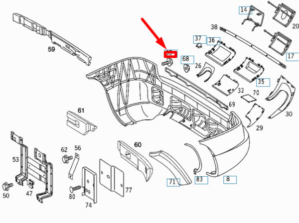 NEW MERCEDES-BENZ ML W163 REAR BUMPER MOUNTING SCREW A0079904201 ORIGINAL - Image 7