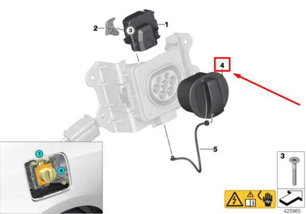 NEW BMW I3 I01 CHARGING SOCKET COVER 9334722 61139334722 ORIGINAL - Image 7
