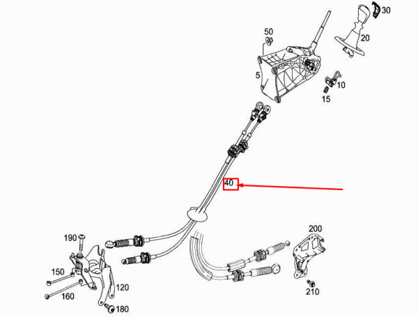 NEW MERCEDES-BENZ VITO W447 MANUAL TRANSMISSION CABLE A4472601351 ORIGINAL - Image 7