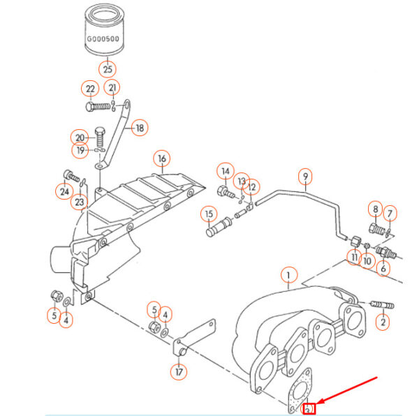 NEW AUDI A4 B7 EXHAUST MANIFOLD GASKET 058253039L ORIGINAL - Image 7