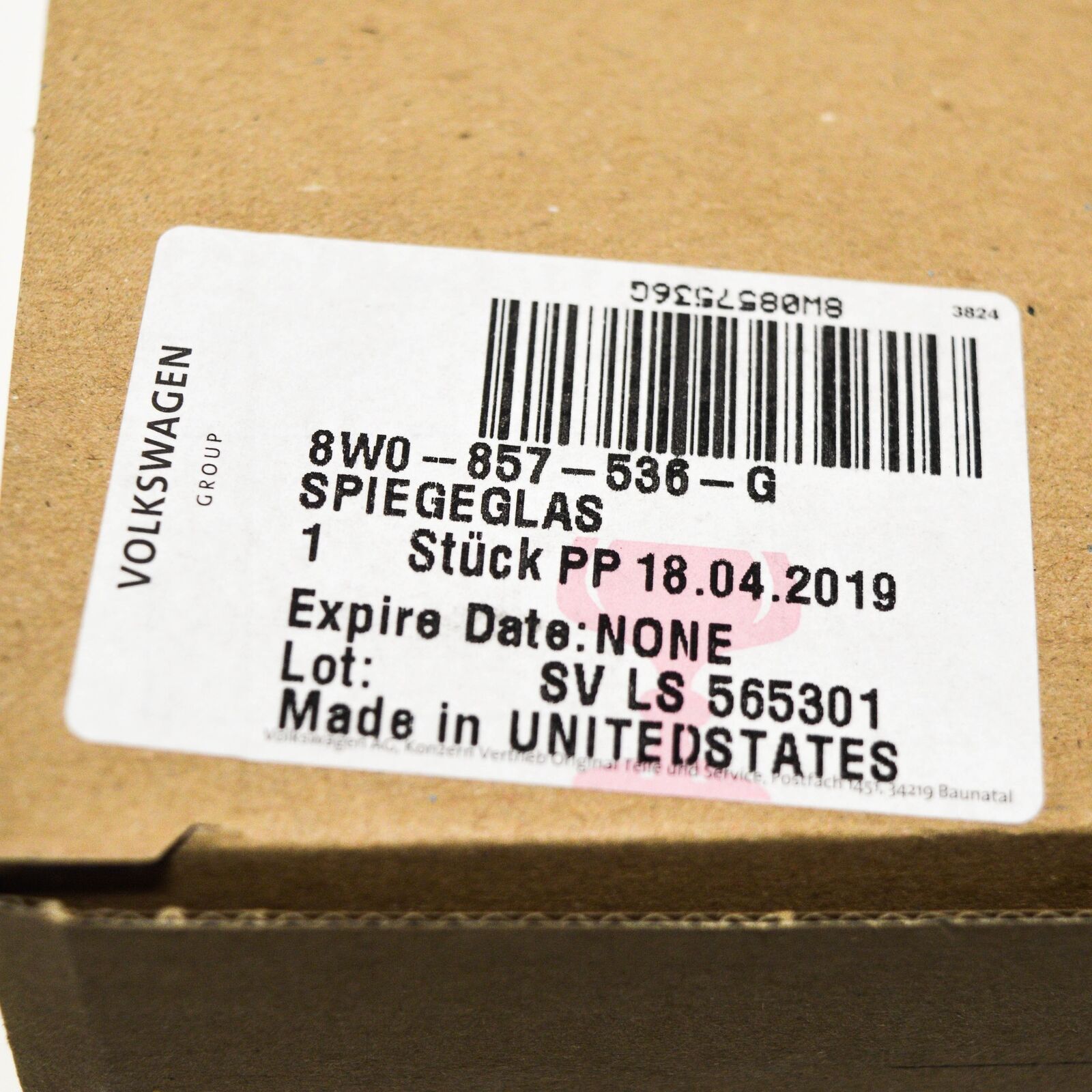 NEW AUDI A4 B9 FRONT RIGHT DOOR OUTER MIRROR GLASS 8W0857536G ORIGINAL 7 NEW AUDI A4 B9 FRONT RIGHT DOOR OUTER MIRROR GLASS 8W0857536G ORIGINAL - Image 7