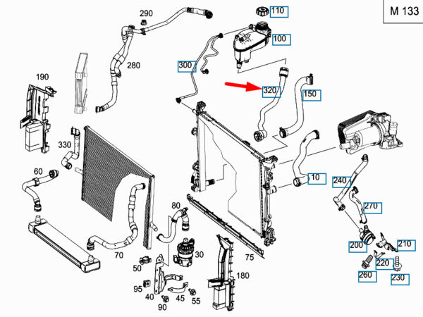 NEW MERCEDES-BENZ A-CLASS W176 COOLANT HOSE A2465010058 - Image 9