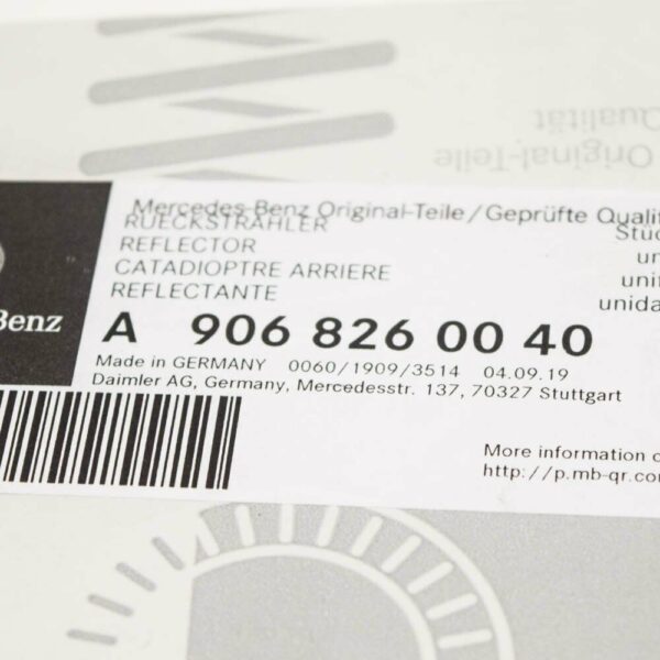 NEW MERCEDES-BENZ SPRINTER 906 REAR LEFT REFLECTOR A9068260040 ORIGINAL - Image 7