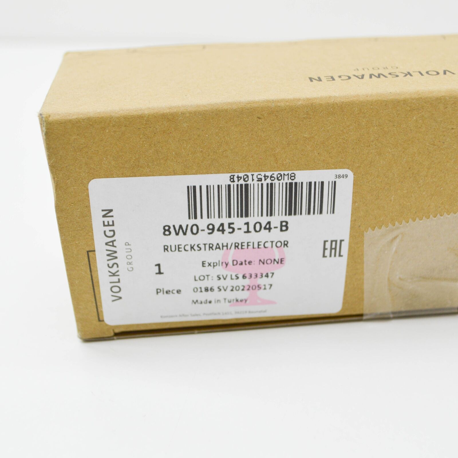 NEW AUDI A4 B9 REAR RIGHT INNER BUMPER REFLECTOR 8W0945104B ORIGINAL 7 NEW AUDI A4 B9 REAR RIGHT INNER BUMPER REFLECTOR 8W0945104B ORIGINAL - Image 7