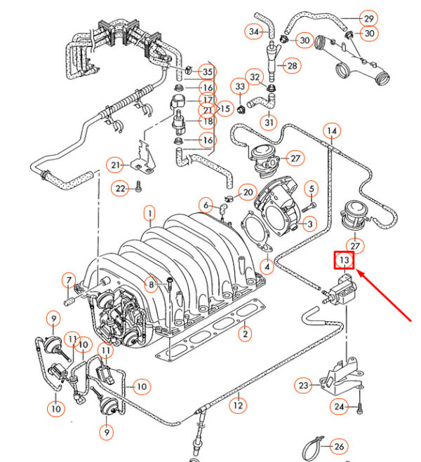 NEW VOLKSWAGEN PHAETON 3D SOLENOID VALVE 077906283E - Image 9