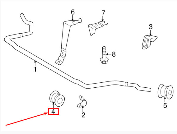 NEW MERCEDES-BENZ E W124 SWAY BAR INNER STABILIZER BUSHING A1243234785 ORIGINAL - Image 7