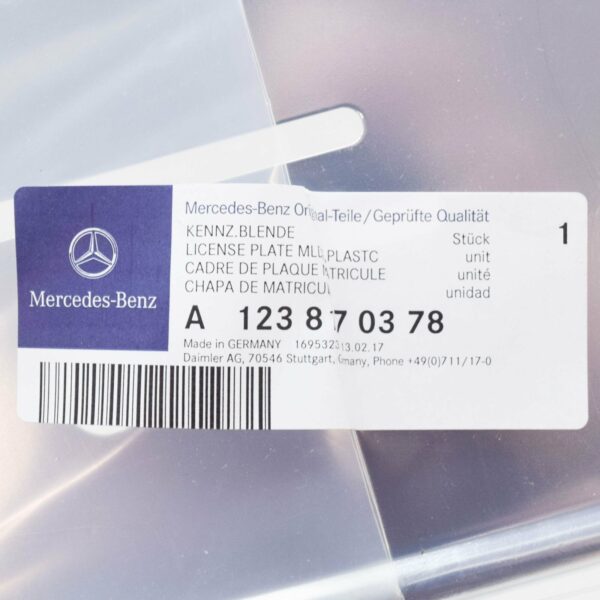 NEW MERCEDES BENZ SL R107 FRONT BUMPER LICENSE PLATE BRACKET A1238170378 - Image 7