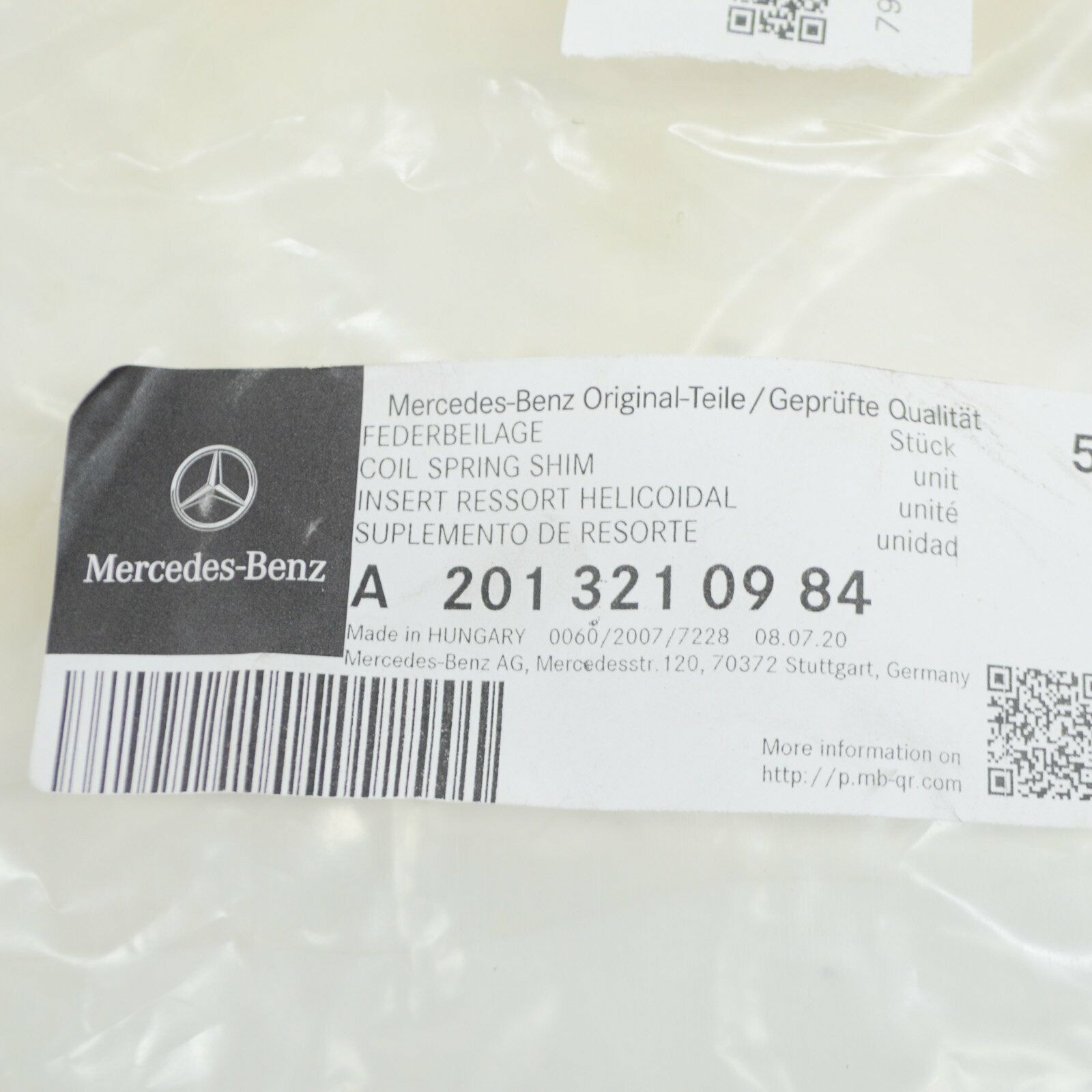NEW MERCEDES-BENZ E W124 FRONT SPRING UPPER RUBBER MOUNTING A2013210984 ORIGINAL 7 NEW MERCEDES-BENZ E W124 FRONT SPRING UPPER RUBBER MOUNTING A2013210984 ORIGINAL - Image 7