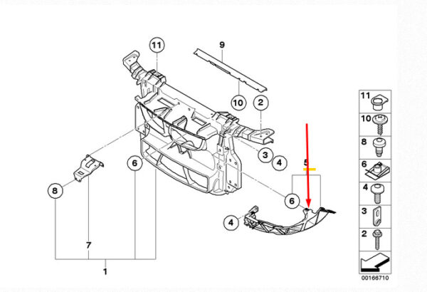 NEW BMW 1 E87 LEFT HEADLIGHT BRACKET ARM 51647120823 7120823 2009 - Image 7