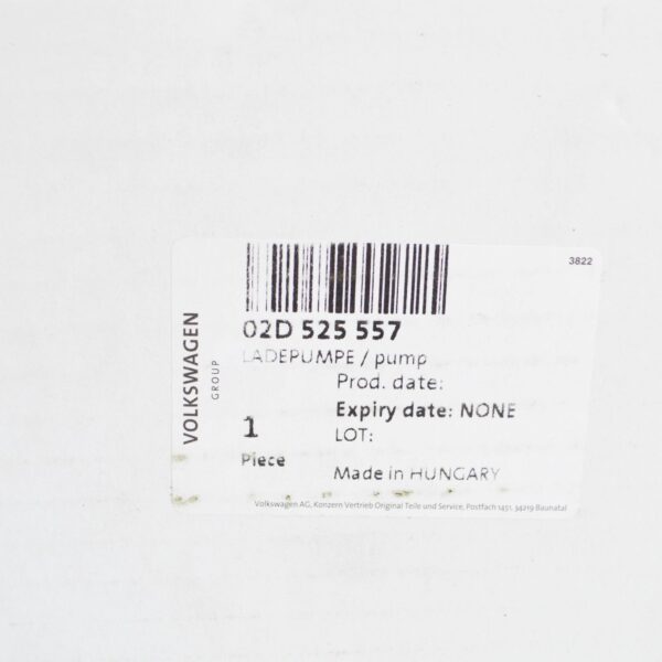 NEW AUDI TT 8N REAR PRE-CHARGING PUMP 02D525557 ORIGINAL - Image 7