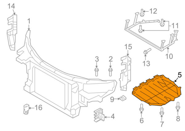 NEW AUDI TT 8J3 ENGINE UNDERTRAY COVER 8J8825237A 2010 ORIGINAL - Image 7