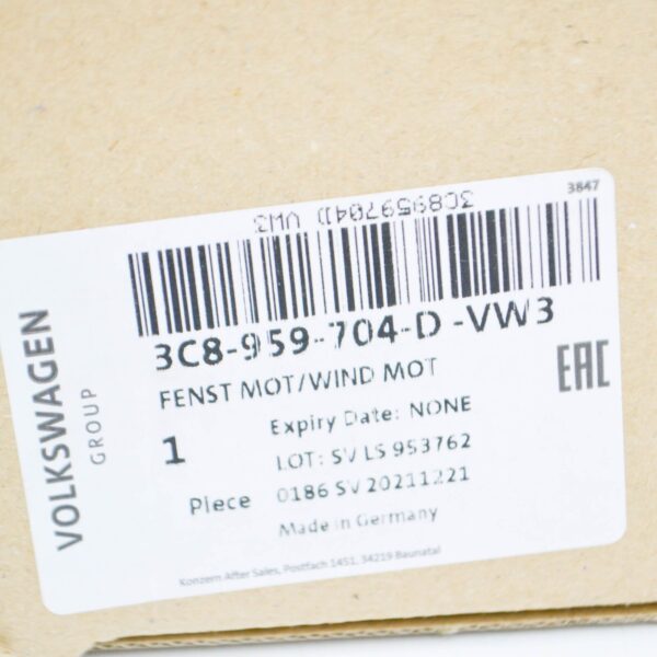 NEW VW CC REAR RIGHT DOOR WINDOW CONTROL MOTOR 3C8959704DVW3 ORIGINAL - Image 7