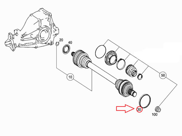 NEW MB C-CLASS W203 REAR DRIVESHAFT OUTER ABS IMPULSE RING A203357038264 - Image 7