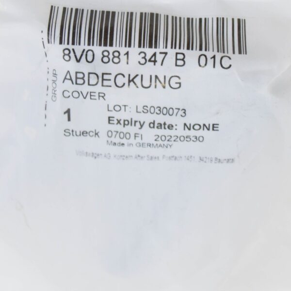 NEW AUDI A3 8V REAR RIGHT SEAT TRACK COVER 8V0881347B 01C 8V0881347B01C ORIGINAL - Image 7