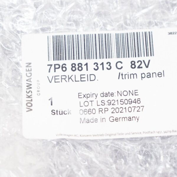 NEW VW TOUAREG 7P FRONT LEFT SEAT FRAME TRIM 7P6881313C82V ORIGINAL - Image 7