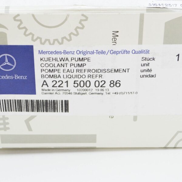 NEW MERCEDES-BENZ S W221 ENGINE AUXILIARY WATER PUMP A2215000286 - Image 7