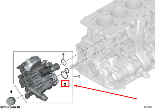 NEW BMW 5 G30 ENGINE COOLING GASKET 11538658574 8658574 ORIGINAL - Image 6