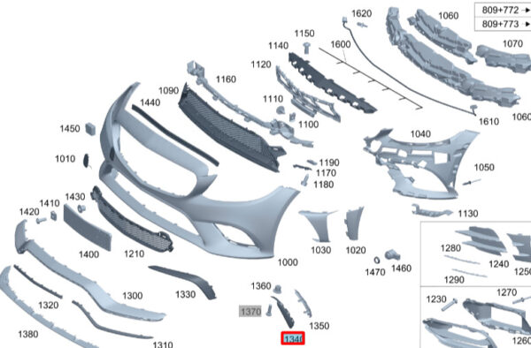 MERCEDES-BENZ C W205 Rear Left Bumper Strip A2058859802 ORIGINAL - Image 7