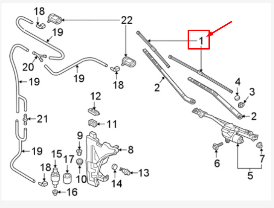 NEW AUDI A4 B9 FRONT AERODYNAMIC WIPER BLADE SET LHD 8W1998002 9 NEW AUDI A4 B9 FRONT AERODYNAMIC WIPER BLADE SET LHD 8W1998002 - Image 9