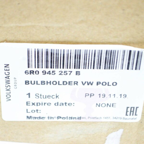 NEW VOLKSWAGEN POLO 6R REAR LEFT TAILLIGHT BULB HOLDER 6R0945257B - Image 9