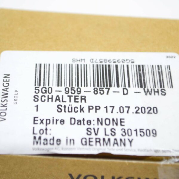 NEW VW ARTEON FRONT LEFT DOOR WINDOW CONTROL SWITCH LHD 5G0959857DWHS - Image 9