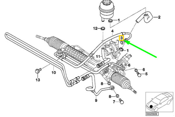 NEW BMW 3 E46 POWER STEERING HOSE GASKET O-RING SEAL 8390601 64508390601 - Image 7