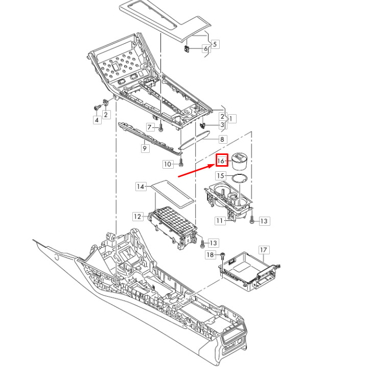 NEW AUDI A6 C8 CENTER CONSOLE ASHTRAY 4K08579514PK 9 NEW AUDI A6 C8 CENTER CONSOLE ASHTRAY 4K08579514PK - Image 9