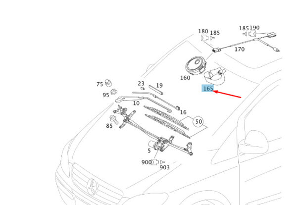 NEW MERCEDES-BENZ VITO W639 RAIN AND LIGHT SENSOR COVER A63982200357C45 ORIGINAL - Image 7