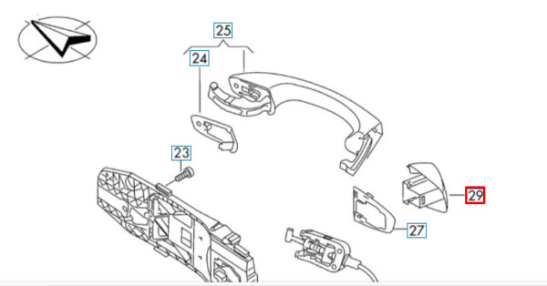 NEW AUDI Q3 F3 FRONT RIGHT HANDLE HOUSING TRIM LHD 5G0839168DGRU ORIGINAL - Image 7