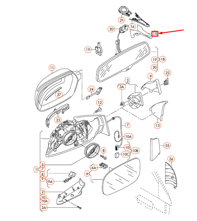 NEW AUDI A4 B8 INTERIOR MIRROR CABLE GUIDE LOWER COVER TRIM 8T08575934PK 9 NEW AUDI A4 B8 INTERIOR MIRROR CABLE GUIDE LOWER COVER TRIM 8T08575934PK - Image 9