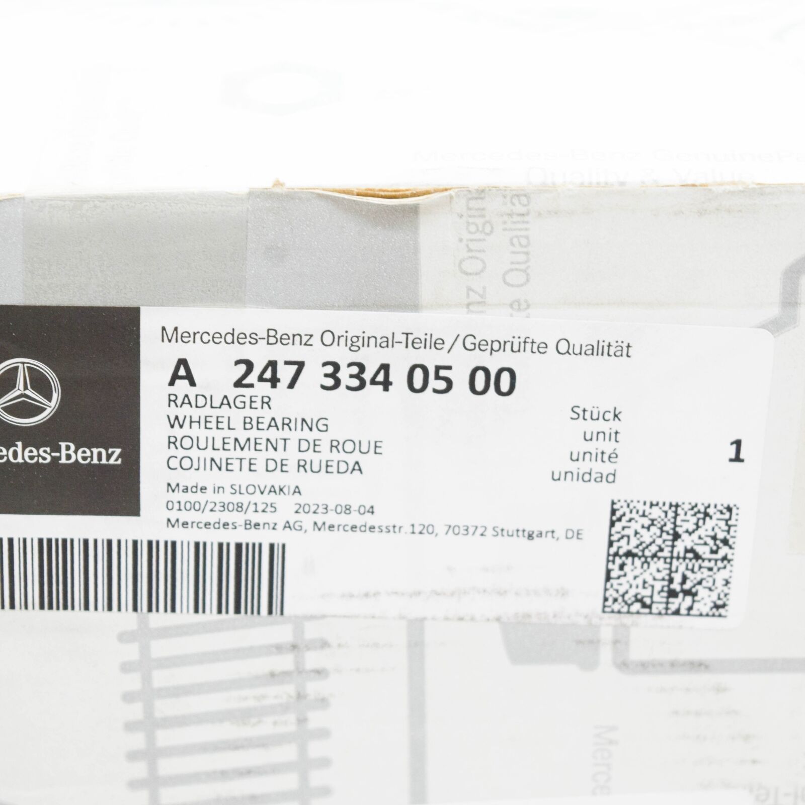 NEW MERCEDES-BENZ CLA C118 FRONT WHEEL BEARING A2473340500 ORIGINAL 7 NEW MERCEDES-BENZ CLA C118 FRONT WHEEL BEARING A2473340500 ORIGINAL - Image 7