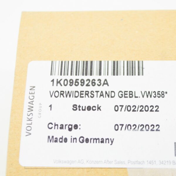 NEW AUDI A3 8P A/C HEATER BLOWER MOTOR SPEED CONTROL RESISTOR 1K0959263A - Image 9