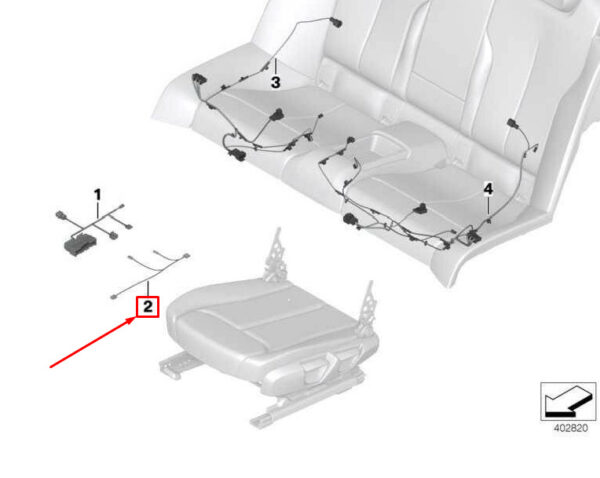 NEW BMW 1 F21 ADAPTER WIRE FOR LUMBAR SUPPORT 61129258214 9258214 ORIGINAL - Image 7
