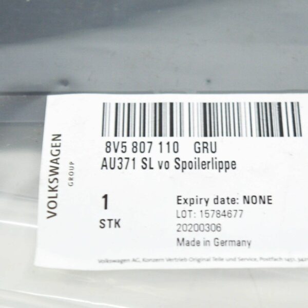 NEW AUDI A3 8V FRONT SPOILER 8V5807110GRU - Image 9