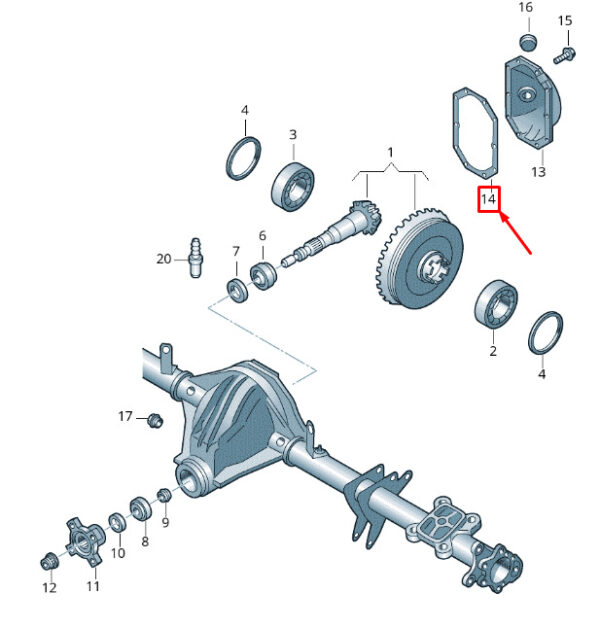 NEW VW CRAFTER 2F MK1 REAR DIFFERENTIAL AXLE COVER SEAL 2E0501291 ORIGINAL - Image 7