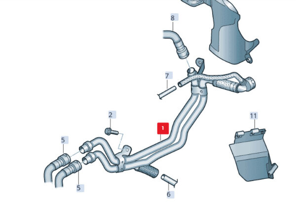 NEW VOLKSWAGEN SHARAN 7N COOLANT PIPE HOSE 7N0815097H - Image 9