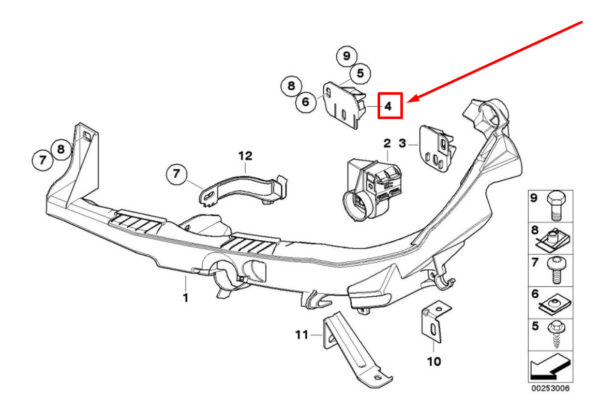 NEW BMW 3 E90 LEFT HEADLIGHT ARM BRACKET 7136827 51647136827 ORIGINAL - Image 7