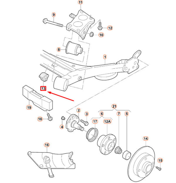 NEW VW BEETLE 9C REAR ANTI-ROLL BAR RUBBER BUSH 871511423 ORIGINAL - Image 7