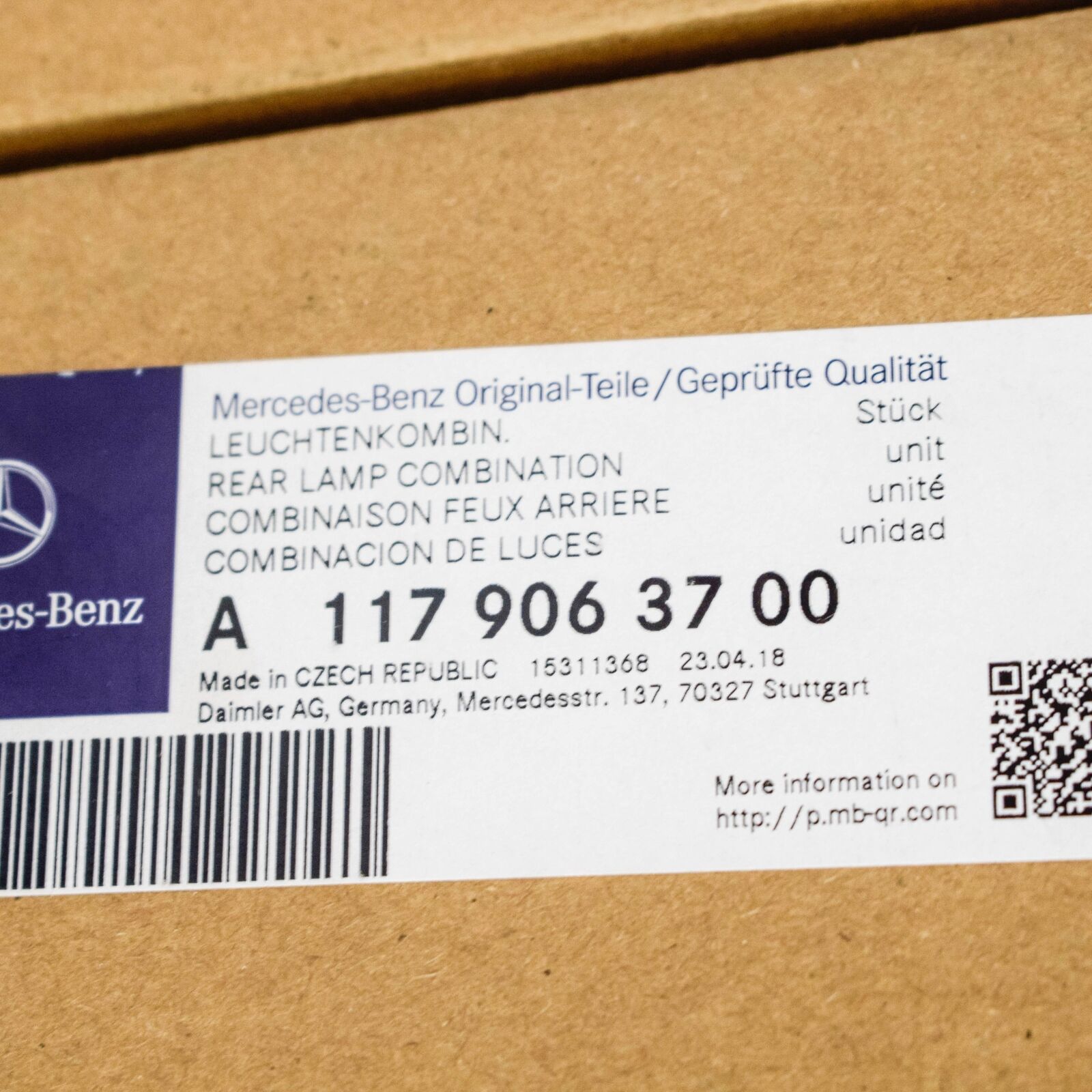 NEW MERCEDES-BENZ CLA COUPE C117 REAR LEFT TAILLIGHT A1179063700 ORIGINAL 7 NEW MERCEDES-BENZ CLA COUPE C117 REAR LEFT TAILLIGHT A1179063700 ORIGINAL - Image 7